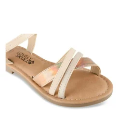 Sandales ROSE Fille Motif Iridescent Boucle