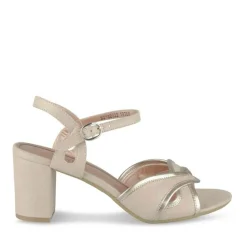 Sandales ROSE PALE Femme Motif Paillettes Boucle