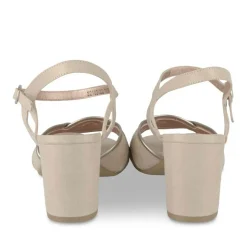 Sandales ROSE PALE Femme Motif Paillettes Boucle