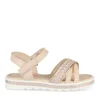 Sandales ROSE PALE Fille Motif Paillettes Scratch