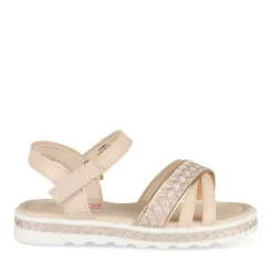 Sandales ROSE PALE Fille Motif Paillettes Scratch
