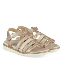 Sandales ROSE PALE Fille Motif Iridescent Scratch