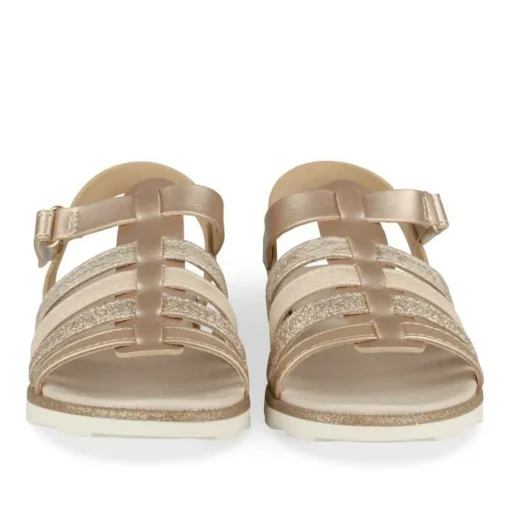 Sandales ROSE PALE Fille Motif Iridescent Scratch