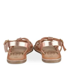 Sandales ROSE PALE Fille CUIR Motif Iridescent Boucle