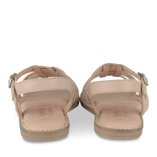 Sandales ROSE PALE Fille CUIR Motif Iridescent Boucle
