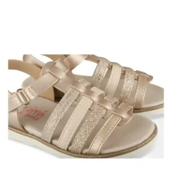 Sandales ROSE PALE Fille Motif Iridescent Scratch