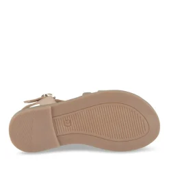 Sandales ROSE PALE Fille CUIR Motif Iridescent Boucle