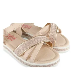Sandales ROSE PALE Fille Motif Paillettes Scratch