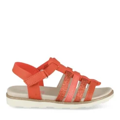 Sandales ROUGE Fille Motif Iridescent Scratch