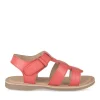 Sandales ROUGE Garçon CUIR Motif Uni Scratch