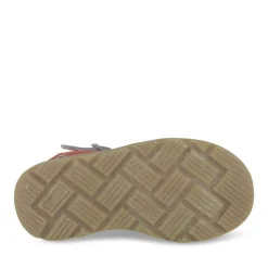Sandales ROUGE Garçon CUIR Motif Uni Boucle