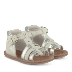 Sandales Sandales BLANC Fille CUIR Motif Iridescent Boucle