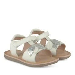 Sandales Sandales BLANC Fille CUIR Motif Uni Scratch
