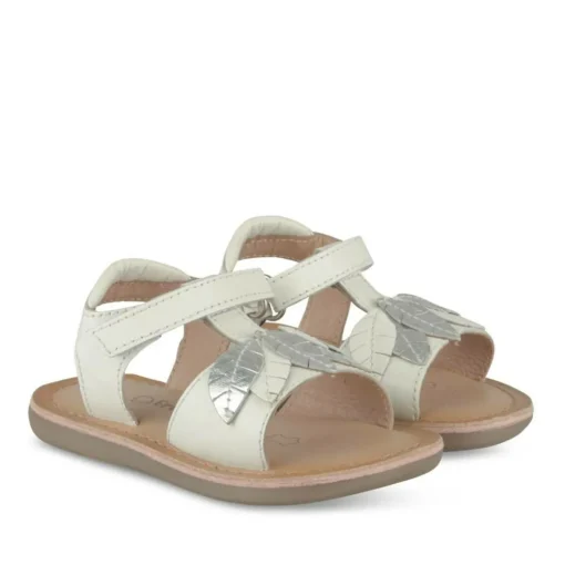 Sandales Sandales BLANC Fille CUIR Motif Uni Scratch