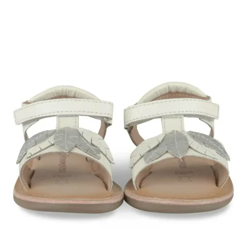 Sandales Sandales BLANC Fille CUIR Motif Uni Scratch
