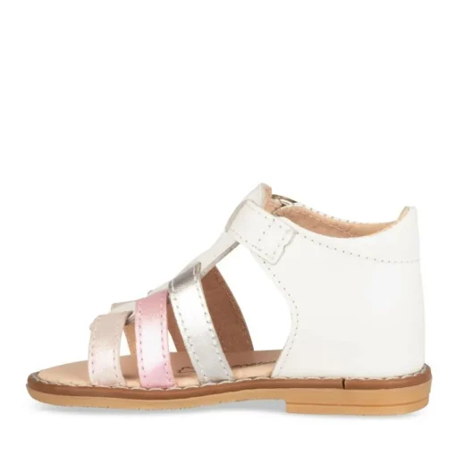 Sandales Sandales BLANC Fille CUIR Boucle