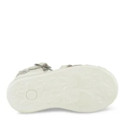 Sandales Sandales BLANC Fille CUIR Motif Fleuri Boucle