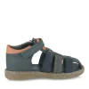 Sandales Sandales BLEU Garçon CUIR Motif Uni Scratch