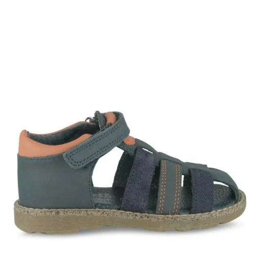 Sandales Sandales BLEU Garçon CUIR Motif Uni Scratch