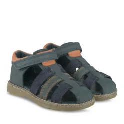 Sandales Sandales BLEU Garçon CUIR Motif Uni Scratch