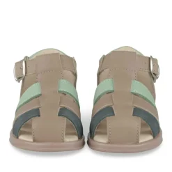 Sandales Sandales GRIS Garçon CUIR Motif Uni Boucle
