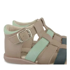 Sandales Sandales GRIS Garçon CUIR Motif Uni Boucle