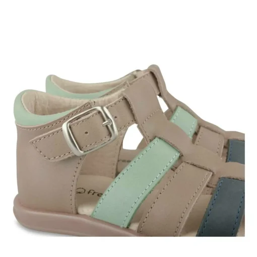 Sandales Sandales GRIS Garçon CUIR Motif Uni Boucle