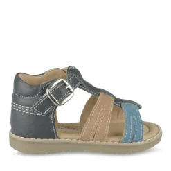 Sandales Sandales MARINE Garçon CUIR Motif Uni Boucle
