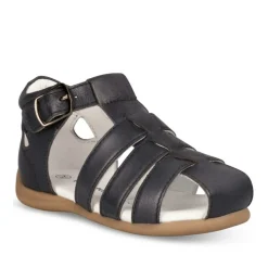 Sandales Sandales MARINE Garçon CUIR Motif Uni Boucle