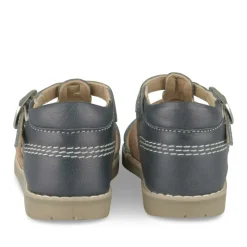 Sandales Sandales MARINE Garçon CUIR Motif Uni Boucle