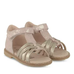 Sandales Sandales ROSE Fille CUIR Motif Iridescent Scratch