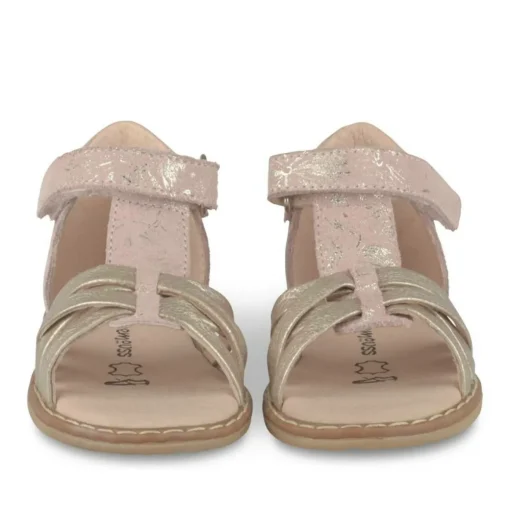 Sandales Sandales ROSE Fille CUIR Motif Iridescent Scratch