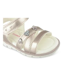 Sandales Sandales ROSE Fille Motif Coeurs Scratch
