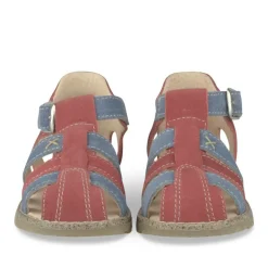 Sandales Sandales ROUGE Garçon CUIR Motif Uni Boucle
