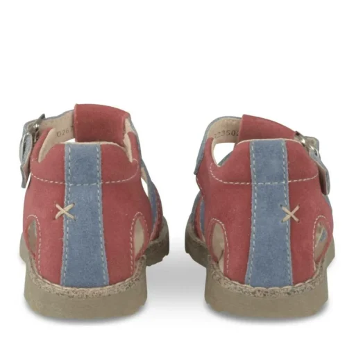 Sandales Sandales ROUGE Garçon CUIR Motif Uni Boucle