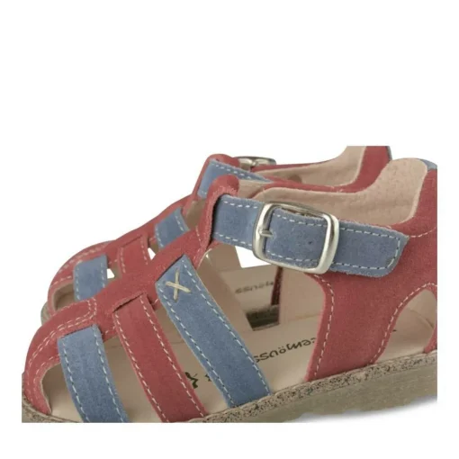 Sandales Sandales ROUGE Garçon CUIR Motif Uni Boucle