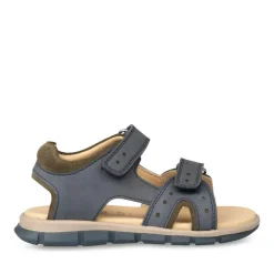 Sandales Sport BLEU Garçon CUIR Scratch