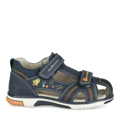 Sandales Sport BLEU Garçon Motif Animal Scratch