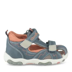 Sandales Sport BLEU Garçon Motif Uni Scratch