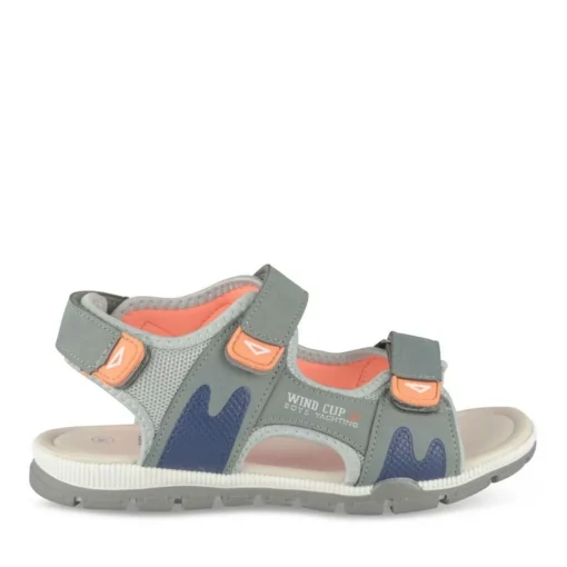 Sandales Sport BLEU Garçon Motif Uni Scratch