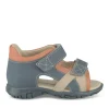Sandales Sport BLEU Garçon CUIR Motif Multicolore Scratch