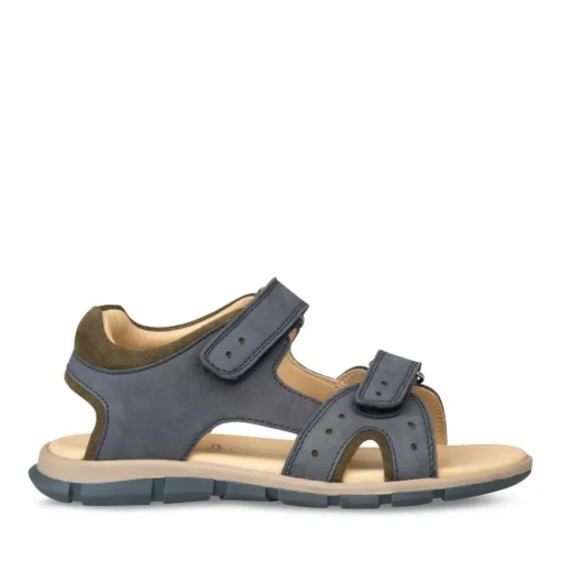 Sandales Sport BLEU Garçon CUIR Scratch