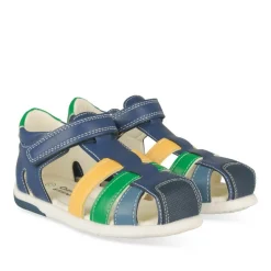 Sandales Sport BLEU Garçon Motif Multicolore Scratch