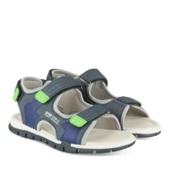 Sandales Sport BLEU Garçon Motif Multicolore Scratch