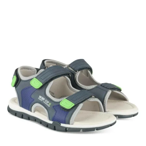 Sandales Sport BLEU Garçon Motif Multicolore Scratch
