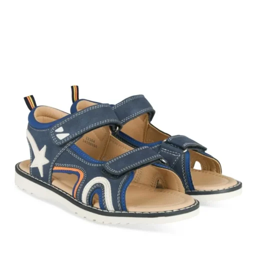 Sandales Sport BLEU Garçon Motif Etoiles Scratch