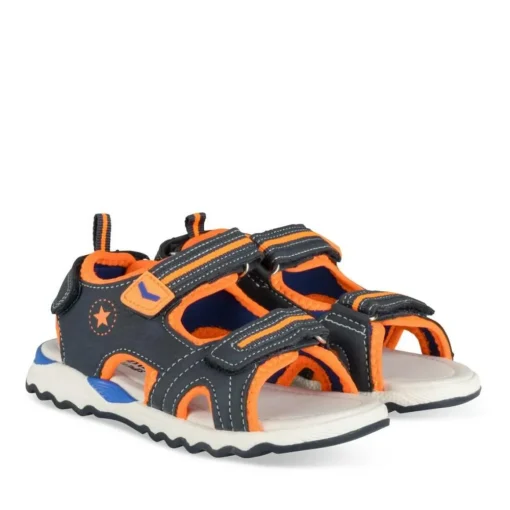 Sandales Sport BLEU Garçon Motif Multicolore Scratch