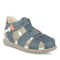Sandales Sport BLEU Garçon Motif Uni Scratch