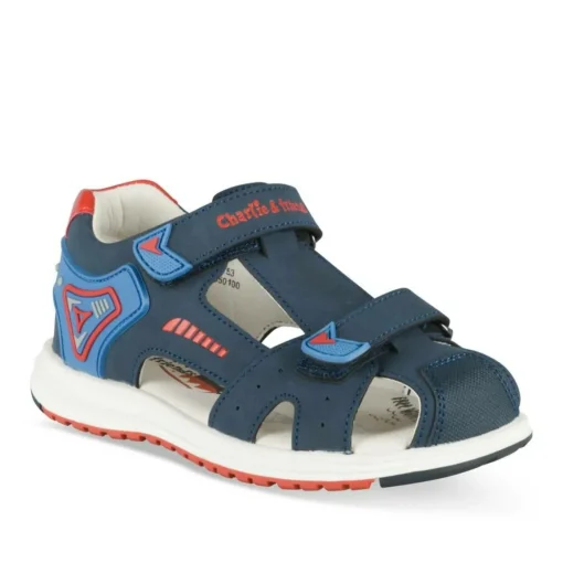 Sandales Sport BLEU Garçon Motif Multicolore Scratch