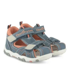 Sandales Sport BLEU Garçon Motif Uni Scratch